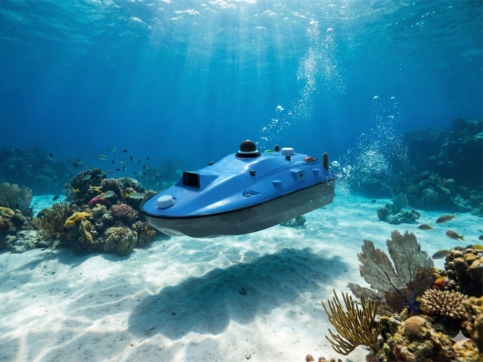 Veículo Subaquático Autônomo auv profissional para inspeção subaquática