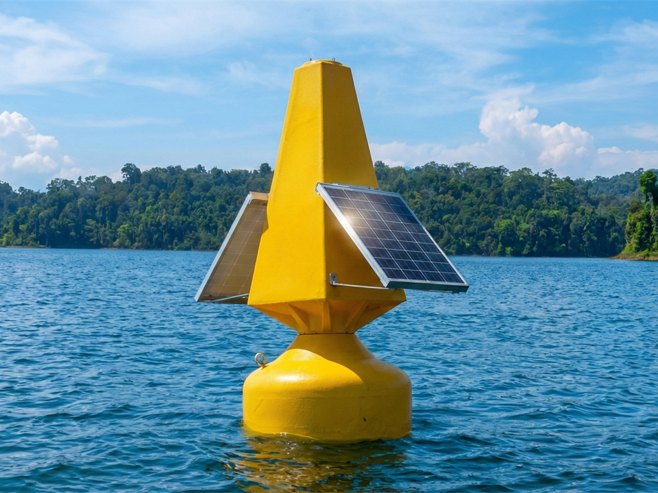 plataforma flutuante de monitoramento EcoStation plus para rios e mares