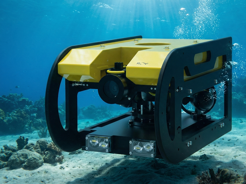 veículo operado remotamente rov profissional para inspeção subaquática