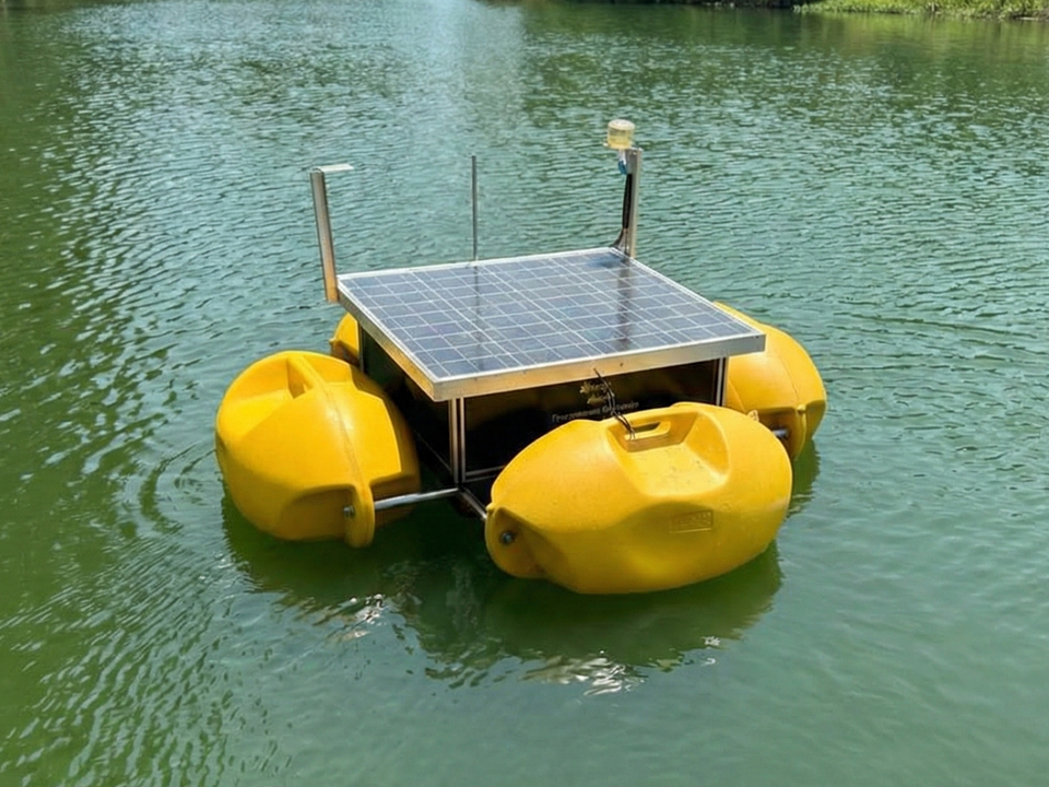 plataforma flutuante de monitoramento smartbuoy plus para rios e mares